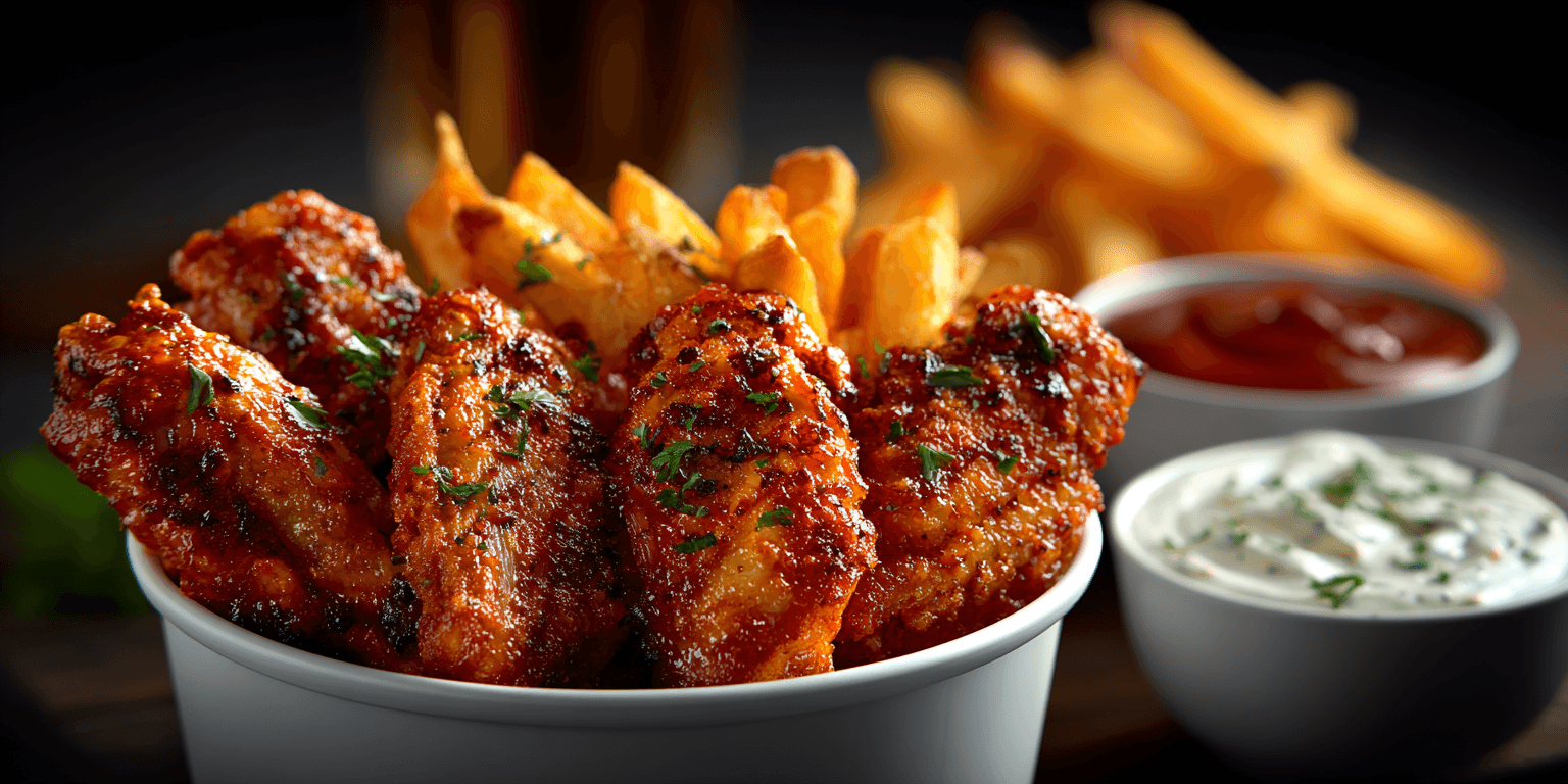 Freshly fried chicken